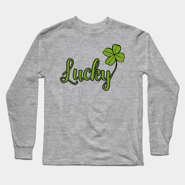 Luck of the Irish Clover Long Sleeve T-Shirt by numpdog